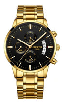 Relógio de pulso Nibosi NI2309 com corria de aço inoxidável cor dourado