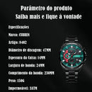 Relógio Curren Fashion Luminous Dial Chronograph Masculino Cor Do Bisel Branco/preto